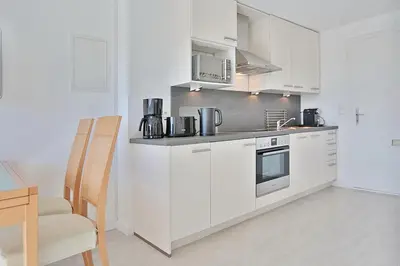 Küche/Küchenzeile in der Unterkunft Haus Miramar Treffert Appartement 38