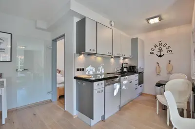 Küche/Küchenzeile in der Unterkunft Am Rosenhain 12 Am Rosenhain 12 Appartement 1