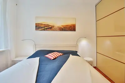 Ein Bett oder Betten in einem Zimmer der Unterkunft Haus am Höppnerweg 5 Haus am Höppnerweg 5 Appartement 05