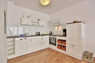 Küche/Küchenzeile in der Unterkunft Die Wolburg Die Wolburg Appartement 6