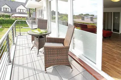 Ein Balkon oder eine Terrasse in der Unterkunft Die Wolburg Die Wolburg Appartement 6