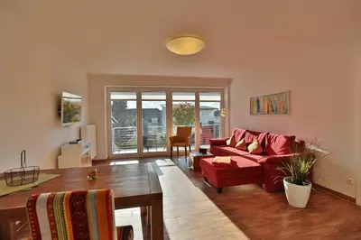 Ein Sitzbereich in der Unterkunft Die Wolburg Die Wolburg Appartement 6