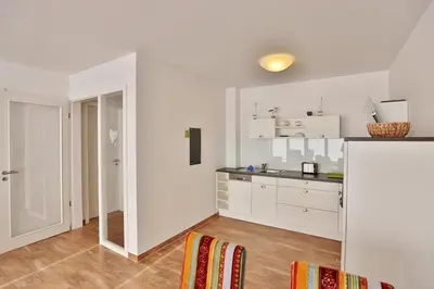 Küche/Küchenzeile in der Unterkunft Die Wolburg Die Wolburg Appartement 6