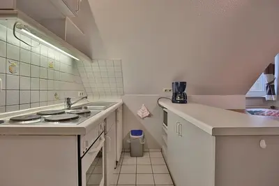 Küche/Küchenzeile in der Unterkunft Am Rosenhain 7 Am Rosenhain 7 Appartement 6