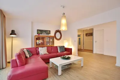 Ein Sitzbereich in der Unterkunft Residenz Poststraße 12 Residenz Poststraße 12 Appartement 1