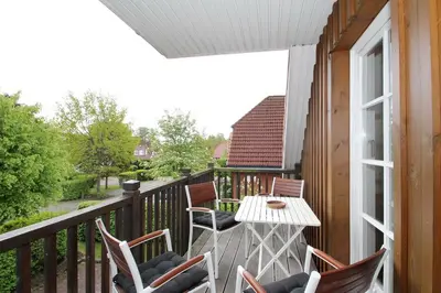 Ein Balkon oder eine Terrasse in der Unterkunft Am Rosenhain 19 Am Rosenhain 19 Appartement 4