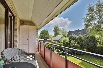 Ein Balkon oder eine Terrasse in der Unterkunft Haus Wolburgstraße Haus Wolburgstrasse Appartement 12