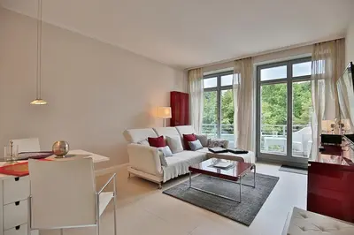 Ein Sitzbereich in der Unterkunft Kurpromenade 6 Kurpromenade 6 Appartement 4