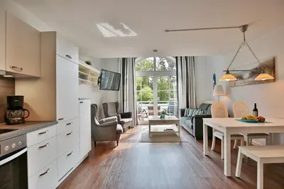 Küche/Küchenzeile in der Unterkunft Maison Baltique Niendorf Ferienwohnung 