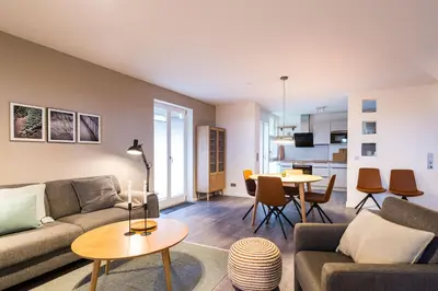 Ein Sitzbereich in der Unterkunft Ferienappartement Boye71 Ferienappartement Boye71