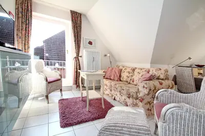 Ein Sitzbereich in der Unterkunft Am Rosenhain 8 Am Rosenhain 8 Appartement 4