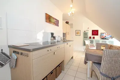 Küche/Küchenzeile in der Unterkunft Am Rosenhain 8 Am Rosenhain 8 Appartement 4