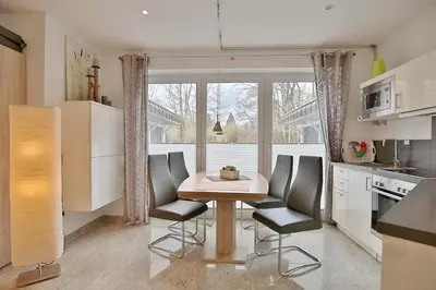 Küche/Küchenzeile in der Unterkunft Parkresidenz Bergstraße 52 Parkresidenz Bergstraße 52 Appartement 2