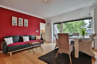 Ein Sitzbereich in der Unterkunft Haus Kastanienallee 3 Haus Kastanienallee 3 Appartement 8