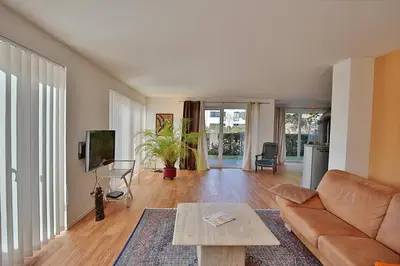 Ein Sitzbereich in der Unterkunft Ferienhaus Gorch-Fock-Str 37 Ferienhaus Gorch-Fock-Str 37