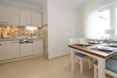 Küche/Küchenzeile in der Unterkunft Die Insel Die Insel Appartement 210