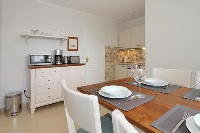 Küche/Küchenzeile in der Unterkunft Die Insel Die Insel Appartement 210