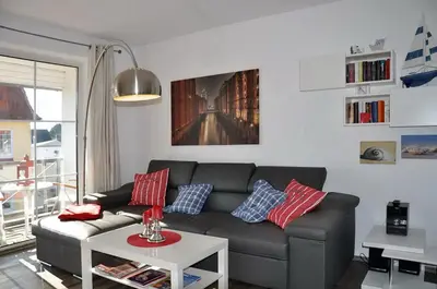Ein Sitzbereich in der Unterkunft Kurparkresidenz-Timmendorfer Strand Kurparkresidenz-Timmendorfer Strand Appartement 23