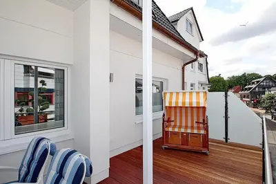Ein Balkon oder eine Terrasse in der Unterkunft Residenz am Timmendorfer Platz Residenz am Timmendorfer Platz Appartement 1