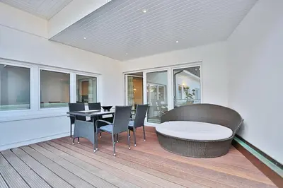 Ein Sitzbereich in der Unterkunft Residenz am Timmendorfer Platz Residenz am Timmendorfer Platz Appartement 2