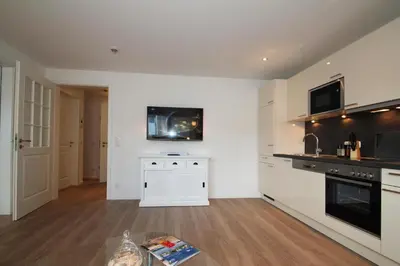 Küche/Küchenzeile in der Unterkunft Residenz am Timmendorfer Platz Residenz am Timmendorfer Platz Appartement 2