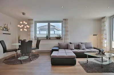 Ein Sitzbereich in der Unterkunft Residenz am Timmendorfer Platz Residenz am Timmendorfer Platz Appartement 3