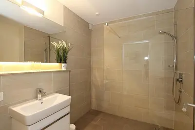 Ein Badezimmer in der Unterkunft Villa Stern Villa Stern Appartement 01