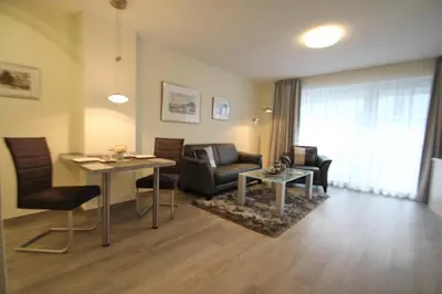 Ein Sitzbereich in der Unterkunft Kurparkresidenz-Timmendorfer Strand Kurparkresidenz-Timmendorfer Strand Appartement 18