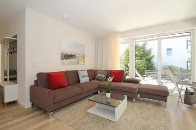 Ein Sitzbereich in der Unterkunft Villa Stern Villa Stern Appartement 03
