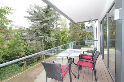 Ein Balkon oder eine Terrasse in der Unterkunft Villa Stern Villa Stern Appartement 07