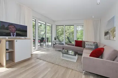 TV/Unterhaltungsangebot in der Unterkunft Villa Stern Villa Stern Appartement 08