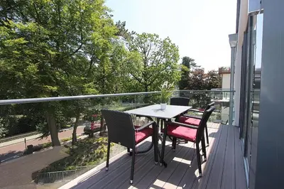 Ein Balkon oder eine Terrasse in der Unterkunft Villa Stern Villa Stern Appartement 09