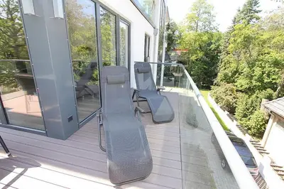 Ein Balkon oder eine Terrasse in der Unterkunft Villa Stern Villa Stern Appartement 09
