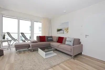 Ein Sitzbereich in der Unterkunft Villa Stern Villa Stern Appartement 10