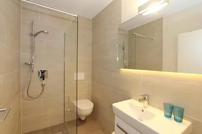 Ein Badezimmer in der Unterkunft Villa Stern Villa Stern Appartement 10