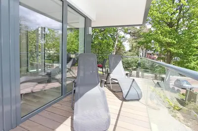 Ein Balkon oder eine Terrasse in der Unterkunft Villa Stern Villa Stern Appartement 10