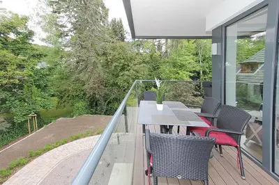 Ein Balkon oder eine Terrasse in der Unterkunft Villa Stern Villa Stern Appartement 12