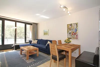 Ein Sitzbereich in der Unterkunft Strandresidenz Timmendorfer Strand Strandresidenz Appartement 203