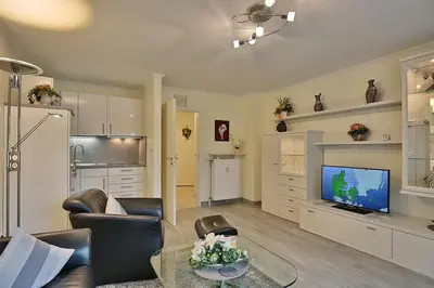 Küche/Küchenzeile in der Unterkunft Kurparkresidenz-Timmendorfer Strand Kurparkresidenz-Timmendorfer Strand Appartement 27