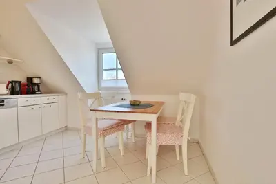 Küche/Küchenzeile in der Unterkunft Haus Kurparkblick Haus Kurparkblick Appartement 11