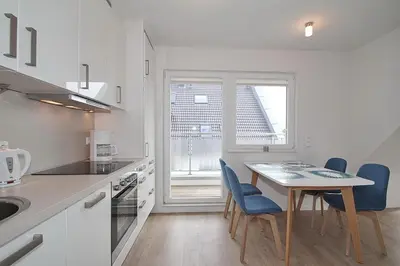 Küche/Küchenzeile in der Unterkunft Ferienanlage Bergstrasse 6 Ferienanlage Bergstrasse 6 Appartement 7