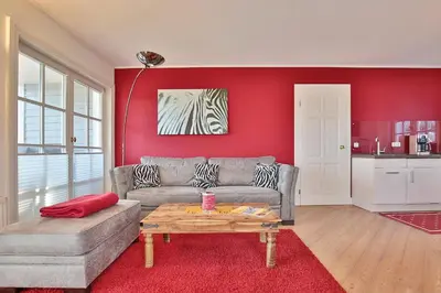 Ein Sitzbereich in der Unterkunft Ferienhaus Spitzbergen Ferienhaus Spitzbergen