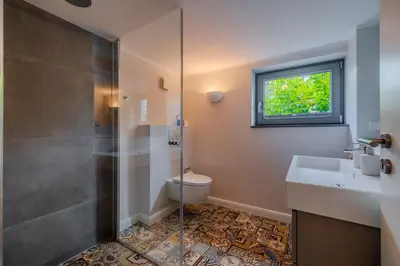 Ein Badezimmer in der Unterkunft Ferienhaus Wohrbarg Ferienhaus Wohrbarg