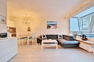Küche/Küchenzeile in der Unterkunft Haus am Höppnerweg 5 Haus am Höppnerweg 5 Appartement 09