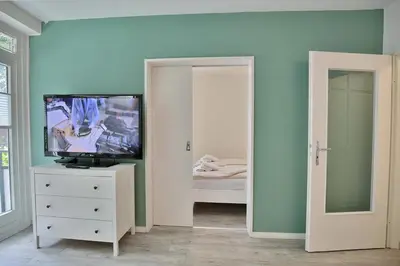 TV/Unterhaltungsangebot in der Unterkunft Haus am Höppnerweg 5 Haus am Höppnerweg 5 Appartement 09