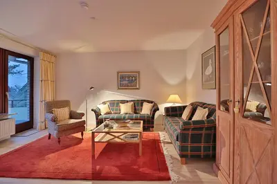 Ein Sitzbereich in der Unterkunft Haus Kastanienallee 3 Haus Kastanienallee 3 Appartement 6