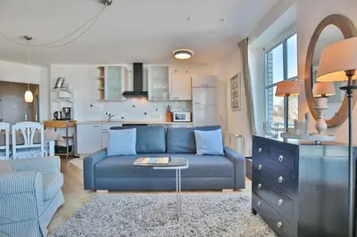 Küche/Küchenzeile in der Unterkunft Maison Baltique Niendorf Maison Baltique Appartement 13