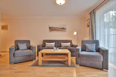 Ein Sitzbereich in der Unterkunft Gorch-Fock-Park Haus 57 Gorch-Fock-Park 57 Appartement 14
