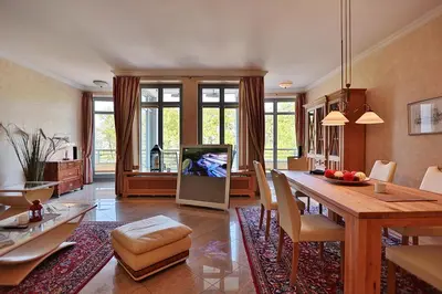 Ein Sitzbereich in der Unterkunft Kurpromenade 6 Kurpromenade 6 Appartement 5