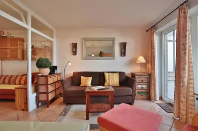 Ein Sitzbereich in der Unterkunft Wohnpark Niendorf Wohnpark Niendorf Appartement 05